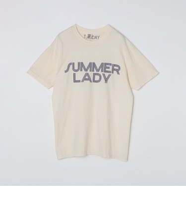 【SHIPS別注】THE DAY ON THE BEACH: ガーメントダイ プリント Tシャツ