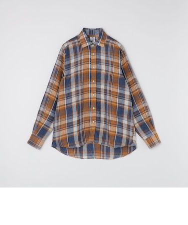 CORDINGS: マブチ チェック リネン シャツ