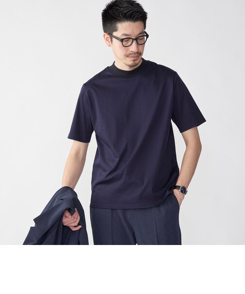 SHIPS: ALBINI モックネック ショートスリーブ Tシャツ