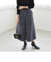 quaranciel: ツイード クロップド パンツ（セットアップ対応）