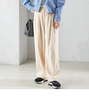 〈手洗い可能〉ナイロン混 ドロスト パンツ