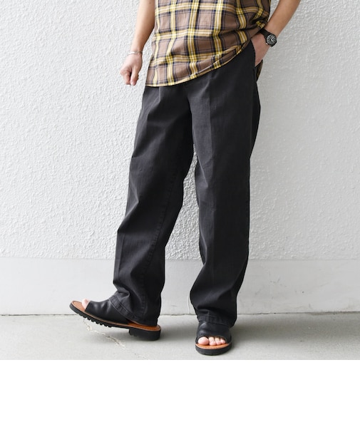 SHIPS any: ベターコットン 1タック ストレッチ イージー バギー デニム パンツ◇