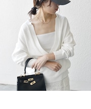 SHIPS any:〈手洗い可能〉バルキー シアー Vネック ニット プルオーバー