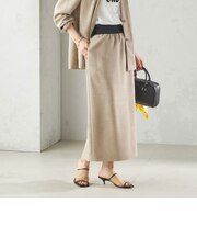 〈手洗い可能〉Asami 麻調合繊 ウエスト リブ タイト スカート