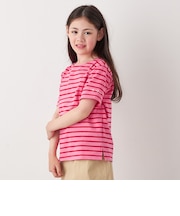 SHIPS any:  マリンボーダー ボートネック Tシャツ<KIDS>