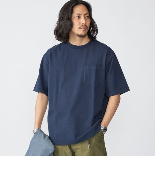 SHIPS: コットンUSA クルーネック ポケット Tシャツ