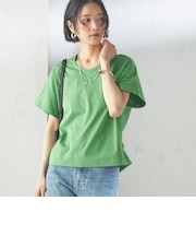 【SHIPS別注】assiette:〈手洗い可能〉プレミアム 天竺 Uネック TEE