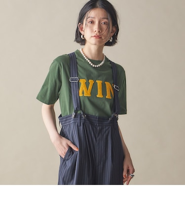 SHIPS NINE CASE:〈洗濯機可能〉パッチワーク ロゴ TEE