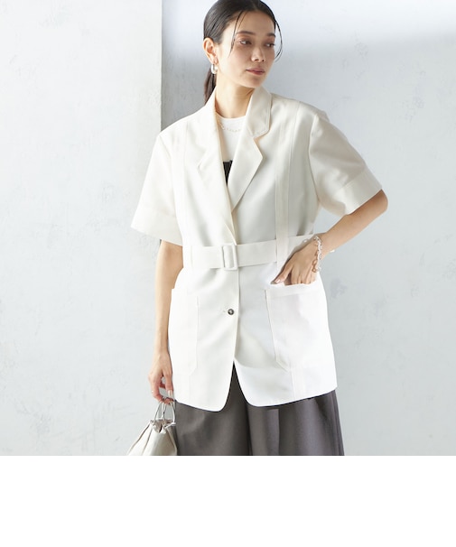 【SHIPS別注】APUPIL:〈洗濯機可能〉シアー 半袖 ジャケット