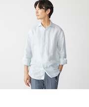 SHIPS: ウォッシュド リネン ストライプ シャツ