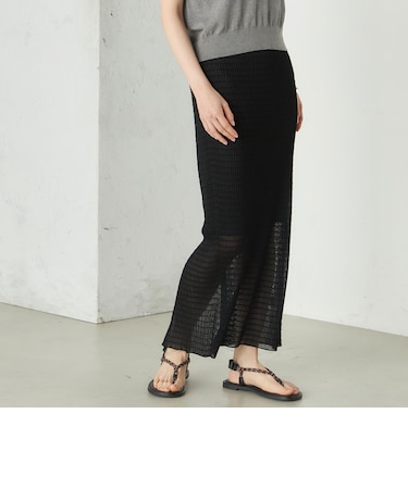 Wai+:ジャカード シアー スカート