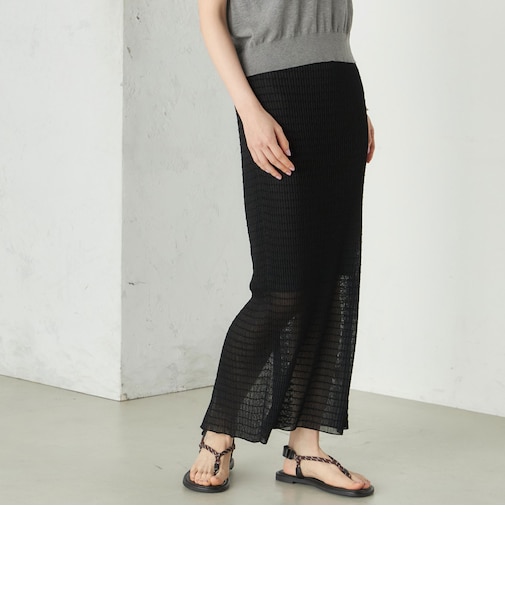Wai+:ジャカード シアー スカート