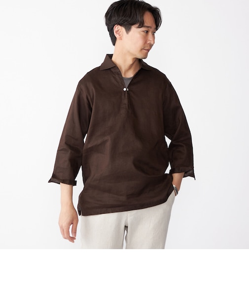 SHIPS: フレックスリネン 7スリーブ カプリ シャツ