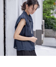 〈手洗い可能〉ラミー 4 ギャザー スリーブ ブラウス