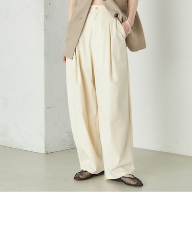 Wai＋:〈手洗い可能〉2タック スラックス