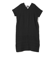 SHIPS Primary Navy Label:〈手洗い可能〉麻 ピンタック サック ワンピース