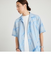 City Ambient Products: オープン カラー メッシュ プリント シャツ