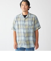 Southwick: Gate Label リネン オンブレチェック ショートスリーブ シャツ