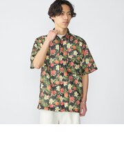SHIPS: メッシュ プリント レギュラーカラー ショートスリーブ シャツ