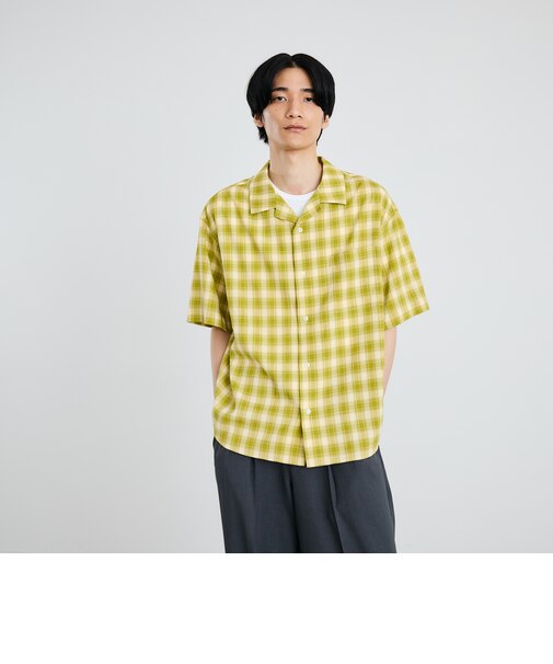 City Ambient Products: オープン カラー オンブレ チェック シャツ