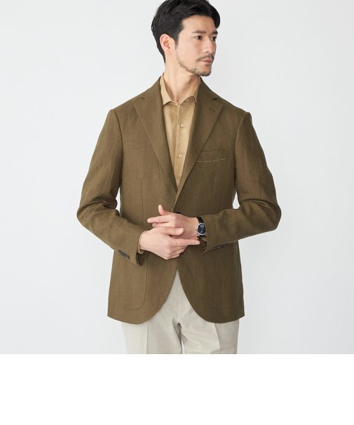 SHIPS: リネン ソリッド シャツ ジャケット