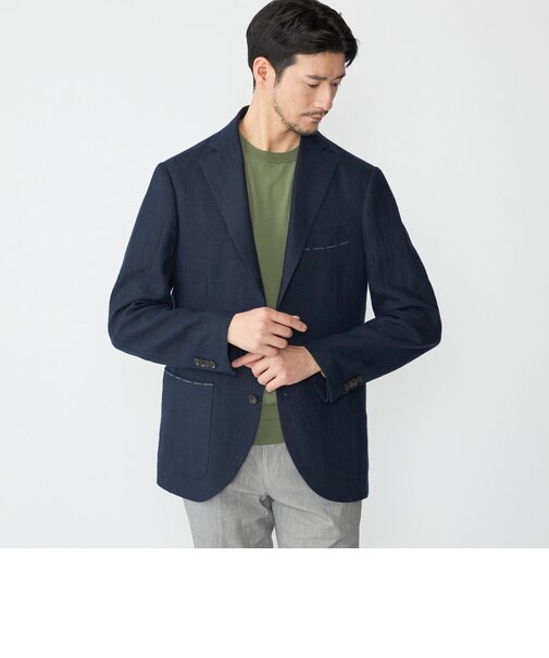 SHIPS: リネン ソリッド シャツ ジャケット