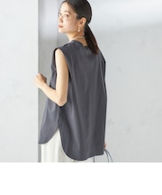 〈接触冷感〉ポンチ ノースリーブ プルオーバー