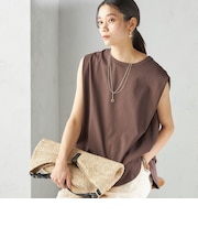 〈接触冷感〉ポンチ ノースリーブ プルオーバー