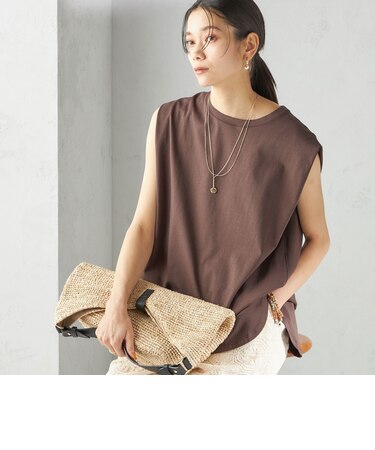 〈接触冷感〉ポンチ ノースリーブ プルオーバー