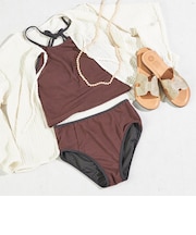 maroba:〈手洗い可能〉ホルター ネック セパレート スイム ウェア