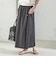 〈手洗い可能〉麻混 ストレッチ ドロスト Aライン スカート