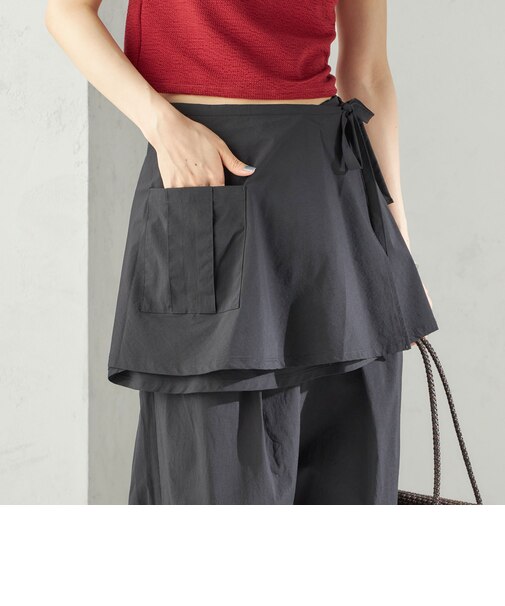 maroba:＜手洗い可能＞ラッシュ リボン ラップ スカート