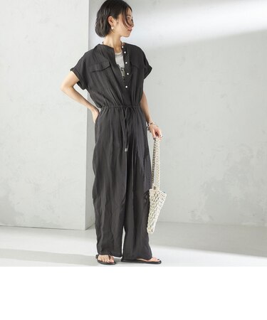 〈手洗い可能〉ダブル ポケット ミリタリー オールインワン