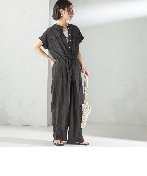 〈手洗い可能〉ダブル ポケット ミリタリー オールインワン