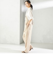 〈手洗い可能〉麻 コットン オールインワン