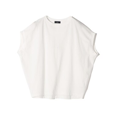 SHIPS Primary Navy Label:サイロ プレミアム フレンチ スリーブ TEE