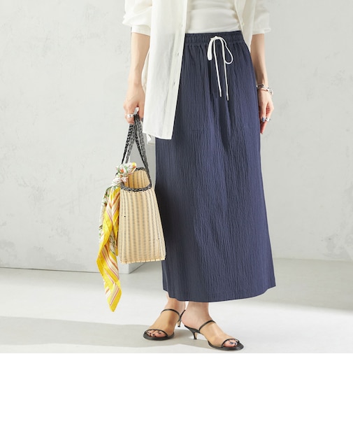 〈手洗い可能〉ACAR リップル ポケット スカート