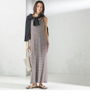 【SHIPS別注】miller:〈洗濯機可能〉ボーダー タンクトップ ワンピース