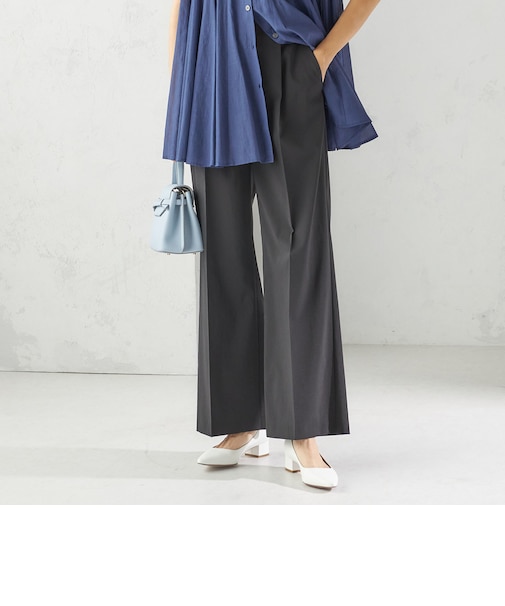 〈洗濯機可能〉マルチ ファンクション ワイド スラックス