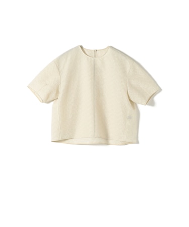 SHIPS Primary Navy Label:〈手洗い可能〉シアー ジャカード TEE ブラウス