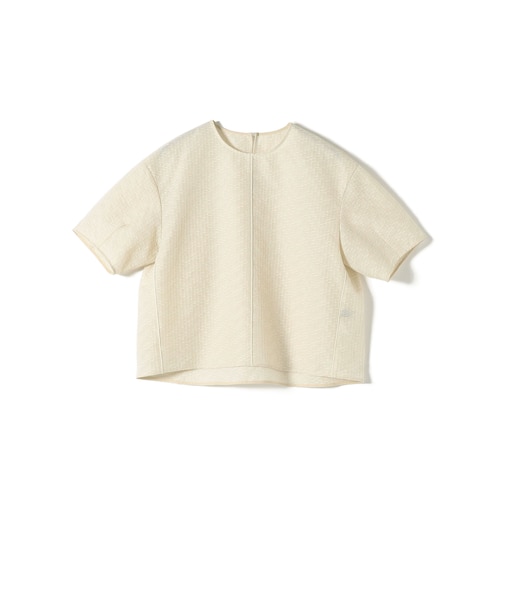 SHIPS Primary Navy Label:〈手洗い可能〉シアー ジャカード TEE ブラウス