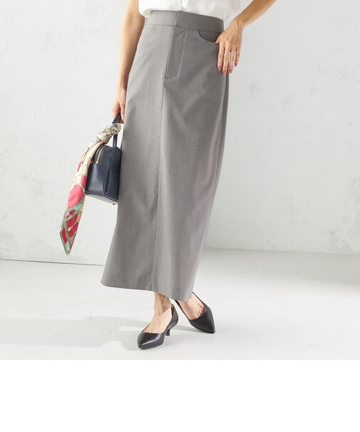 〈洗濯機可能〉マルチ ファンクション ロング タイト スカート