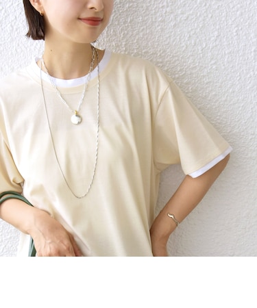 〈接触冷感〉レイヤード ライク TEE