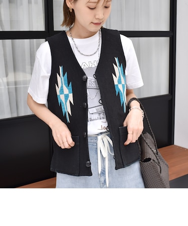 【SHIPS別注】UHURU:ジャカード  ベスト