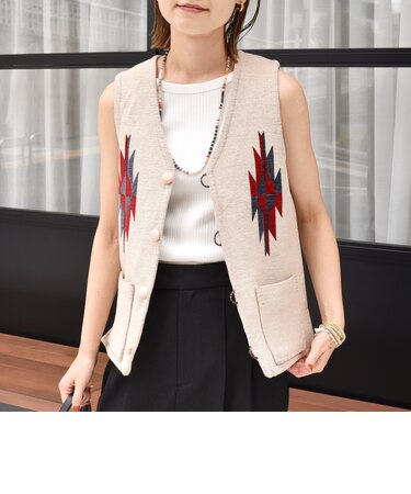 【SHIPS別注】UHURU:ジャカード  ベスト