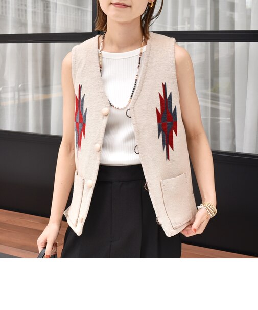 【SHIPS別注】UHURU:ジャカード  ベスト