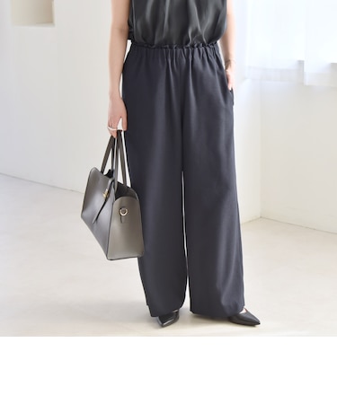 quaranciel:〈洗濯機可能〉ウーステッド イージー ワイドパンツ