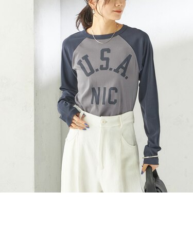 NINE CASE:〈手洗い可能〉シアー ラグラン TEE