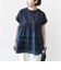 【WEB限定】〈手洗い可能〉布帛 コンビ ペプラム TEE
