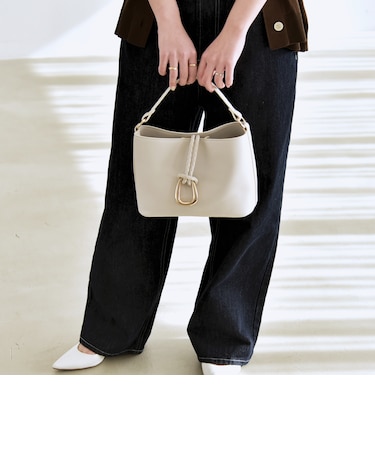 quaranciel: 2way バックル スクエア ショルダー バッグ
